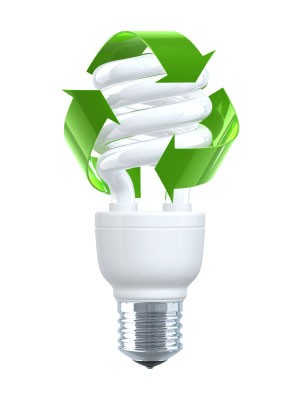 What is the proper way to dispose of fluorescent light bulbs?